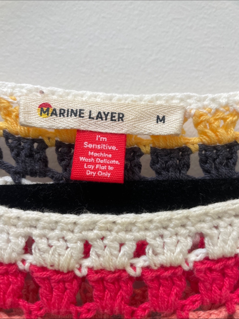 Marine Layer Archive Faye Dolman Crochet Sweater Top Size Medium - Picture 3 of 8